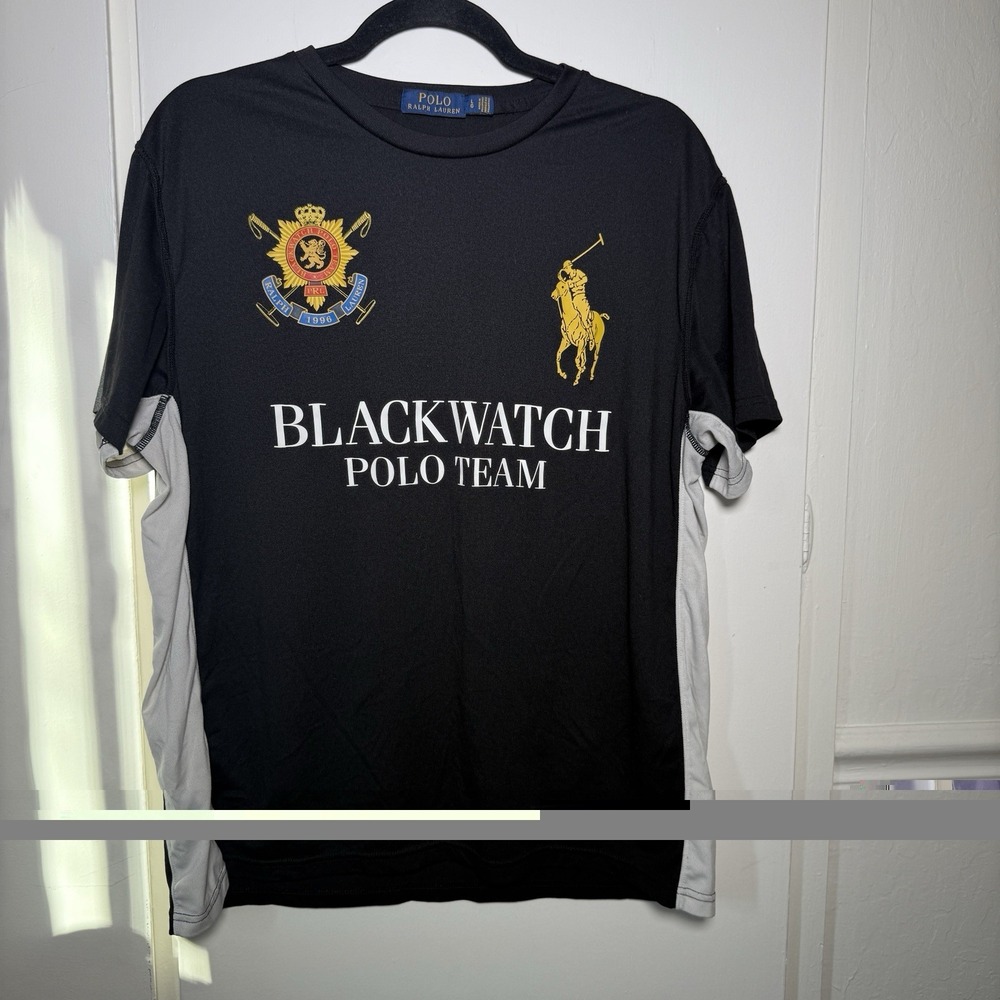 Polo Ralph Lauren T-Shirt Mens Large Blackwatch Team Tee Short Sleeve Graphic